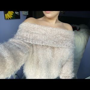 Off the shoulder sweater
